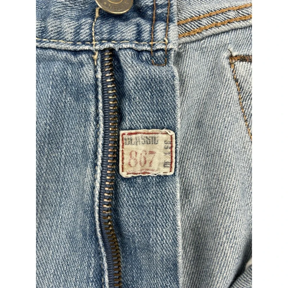 Polo Ralph Lauren Jeans Classic 867 Mens 35x30 Distressed‎ Medium Wash